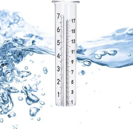 7inch Glass Rain Gauge Replacement Tubes for Yard Garden Outdoor