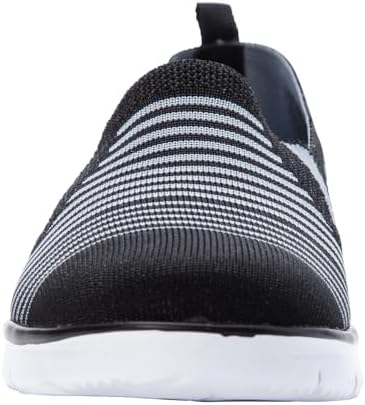 Propet Women's Travel Fit Slipon Shoe, Black/Grey, 12 D US | Image 4