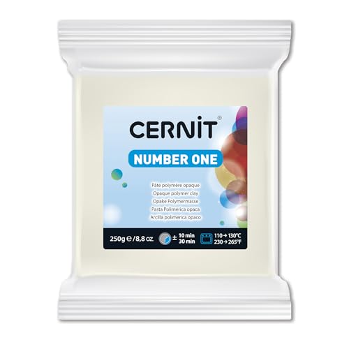 CERNIT CE0900250027C - Pâte polymère Number One 250g - Blanc opaque