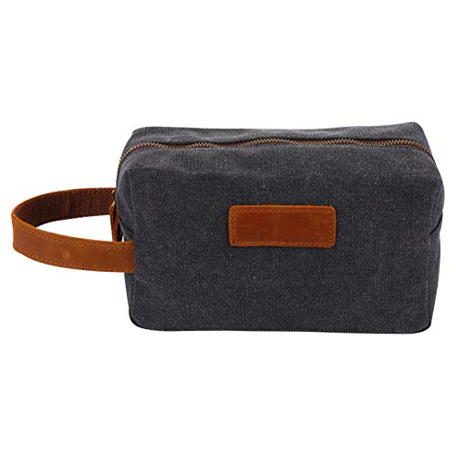 Lurrose Necessaire de viagem bolsa de cosméticos para pendurar à prova d'água bolsa de couro para m