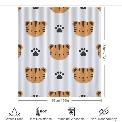 Rideau de douche polyester anti-moisissure 168x183cm