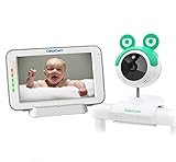 CasaCam BM240 Video Baby Monitor with 5' Touchscreen and HD Clip Camera, Two Way Audio, Lullabies, Nightlight, Automatic Night Vision and Temperature Monitoring Capability