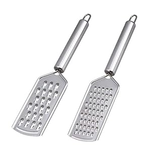 2Pcs Cheese Grater Handheld Kitchen Graters Cheese Slicers Handheld Mini Cheese Grater for Vegetables Fruits Chocolate,Potato,Ginger and Garlic Carrot Shredder Lemon Zester