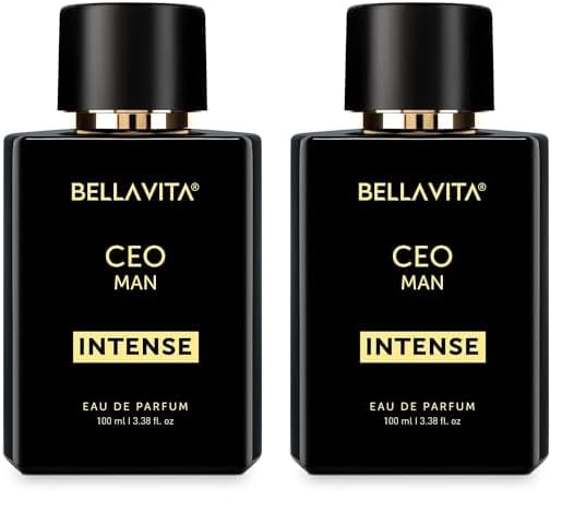 Image of Bella Vita Luxury Ceo Men Intense Eau De Parfum Liquid Perfume With Bergamot, Lavender & Orchid|Woody & Musky Long Lasting Edp Fragrance Scent, 100 Ml (Pack of 2)
