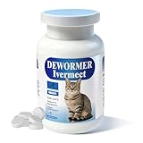 Unikuche Natural Dewormer for Cats – Broad Spectrum Dewormer for Cats & Kittens for Tapeworms, Roundworms & Hookworms, 100 Tablets