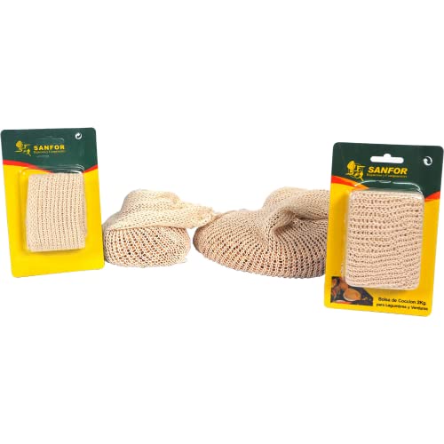 Sanfor 80149 - Bolsa de Cocción Legumbres 1 Kg + 2 Kg|Apta Para Todo Tipo de Ollas a Presión | Bolsa Cocción Resistente | Material Algodón 100% | Color Marrón