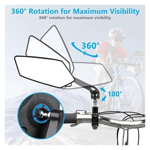 Espejo retrovisor para motocicleta antirreflejos para eliminar los puntos ciegos 6