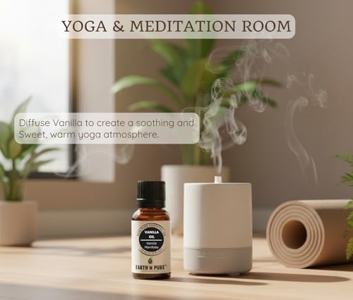 Image of Earth N Pure Ceramic Aroma White Diffuser Burner with 10Ml Vanilla Oil & 2 Pcs Candles Strong & Long-Lasting Fragrance | Perfect for Gift Set