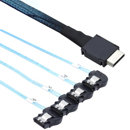 Cable OCuLink PCI-Express SAS SFF-8611 4i a SATA 7P 0.5m