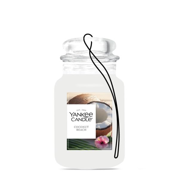 Image of Yankee Candle Paper Car Jar, Balsam & Cedar, Clean Cotton, Coconut Beach, Midsummer Night, Pink Sands & Sage & Citrus (Variety Pack)