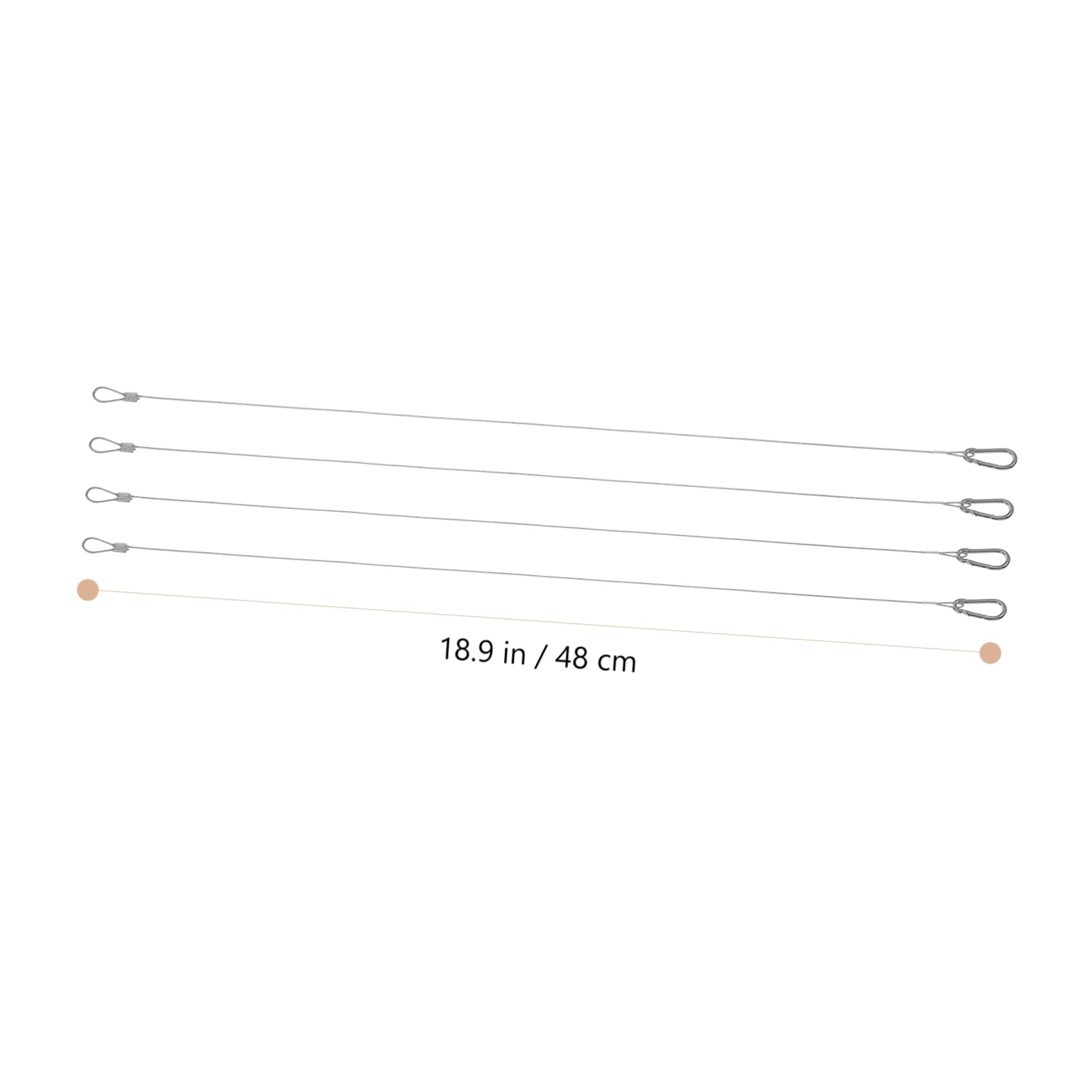 Cabilock Adjustable Cable Locks 4pcs Stainless Steel Safety Cable Locks Braided Ropes for Carabiner