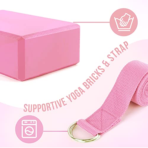 High Density EVA Yoga Foam Blocks (2 Pack) & Strap - Image 4
