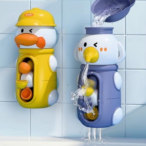 Image of iPlay, iLearn Baby Bath Toys, Toddler Waterfall Bathtub Toy W/ Suction Cup, Kids Water Spinner for Tub Pool, Infant Duck Elephant Shower Bathtime, Birthday Gifts 12 18 Month 1 2 3 Year Old Boys Girls