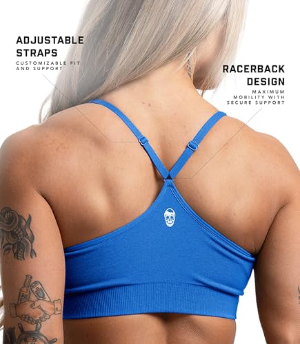 Image of Gymreapers Seamless Sports Bra for Women - Wireless Compression Padded Supportive Bras for Gym, Yoga, & Fitness