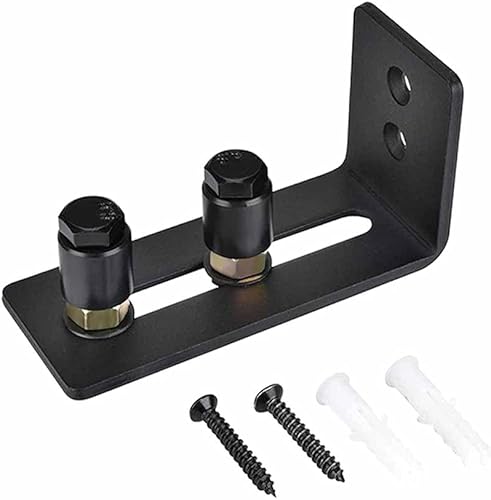 CHCDP 2Pcs Wall Mounted Sliding Barn Door Floor Guide with Adjustable Rollers Home Hardware Accessories