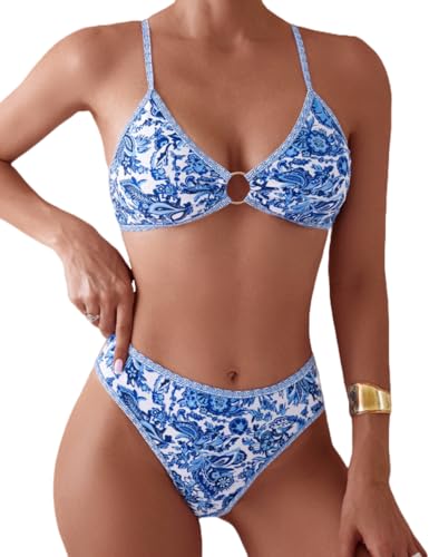 Womens Off Shoulder Ruffle Strapless Two Piece Swimsuit Sexy Bikini Set_Padded Bikini_Sexy