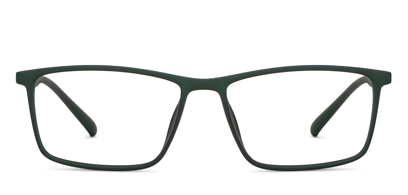 LENSKART BLUBluecut & Antiglare Zero Power Computer Eyeglasses | Full Rim Rectangle Shape | For Men & Women | Medium | LB E14255