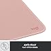 Logitech Mouse Pad - Studio Series, Computer Mouse Mat with Anti-Slip Rubber Base, Easy Gliding, Spill-Resistant Surface, Durable Materials, Portable, in a Fresh Modern Design, Darker Rose