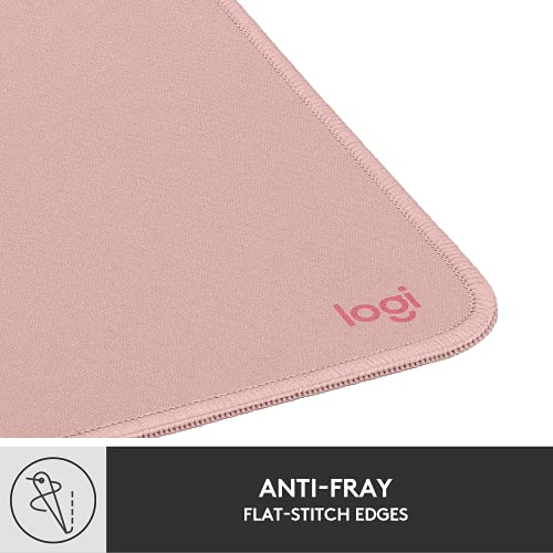 Image of Logitech Studio Series Small Mouse Pad, Anti-Slip 9x8 Inches, Darker Rose | Anti-slip rubber base, easy gliding surface, durable materials, portable design, for computers