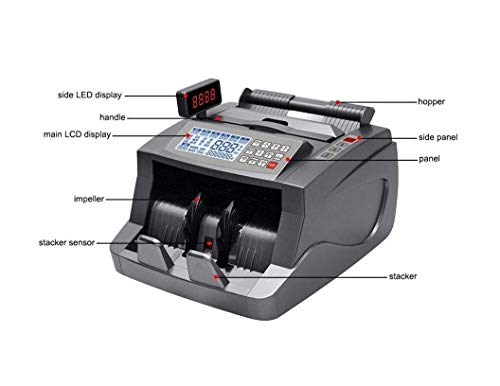 Khippus Pro 4500 Money Counter with Counterfeit Bill Detection UV/MG - Thumbnail 3