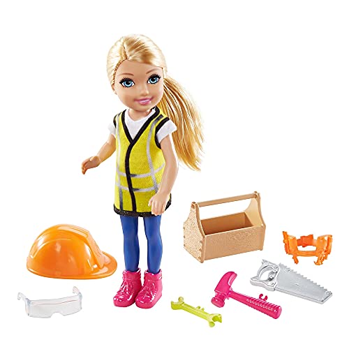 Barbie GTN87 - Chelsea-Karrierepuppe, Handwerkerin, mit berufsbezogenem Outfit und zugehörigem Zubehör – Bild 3