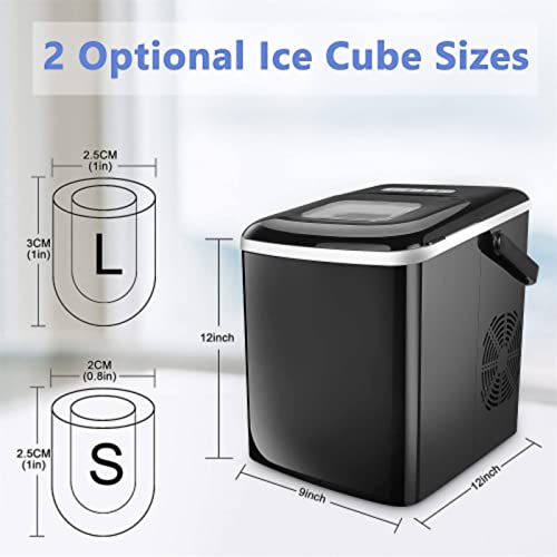 Fabricadora portátil de hielo 26 lbs/24 h con cuchara miniatura 2