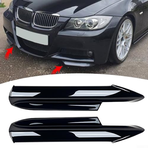 Becquet de séparation de pare-chocs avant anti-rayures pour BMW E90 E91 look noir brillant