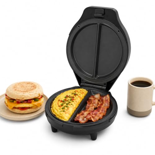 Nyrvexa Dorm-friendly Dual-Zone Electric Omelette Maker, 6.3in