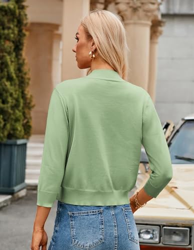 Image of GRACE KARIN Women Cardigan Sweaters Lightweight Knit Cropped Cardigans Trendy 3 /4 Sleeve Shrug Bolero S-3XL