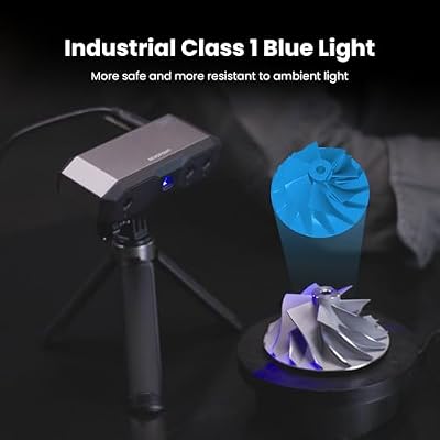 Revopoint MINI 2 3D Scanner for 3D Printing Handheld, Up to 0.02mm Precision, Industrial Blue Light, Full Color Model Scanning for Small Objects, Compatible with Win/Android/iOS/macOS, Advanced