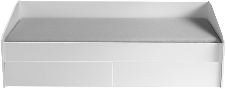 INFINIKIT Janis Daybed with 2-Drawers On Wheels 90 x 200 cm, White