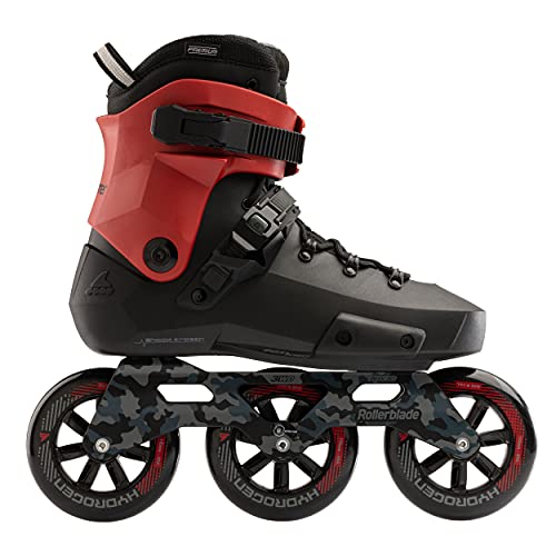 Image of Rollerblade Twister 110 Unisex Adult Fitness Inline Skate, Black /Red, Urban Performance Inline Skates