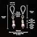 PiercingArt Adjustable Clip-On Faux Style Fake Body Accessories, Non-Piercing Decorative Fashion Jewelry with Elastic Loop and Pearl Dangle for Women