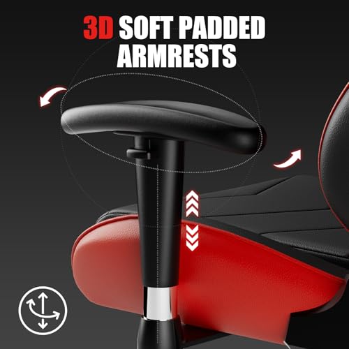 GTRACING Gaming Chair Racing Office Computer Ergonomic Video Game Chair Backrest and Seat Height Adjustable Swivel Recliner with Headrest and Lumbar Pillow Esports Chair GT099 の商品画像 5