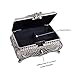 Feyarl Vintage Jewelry Trinket Box Earring Ring Treasure Chest Case Necklace Organizer Storage Decorative Keepsake Box for Girl Woman Christmas Gift Home Deco(6.7 x 4.7 x 3.5 inch)
