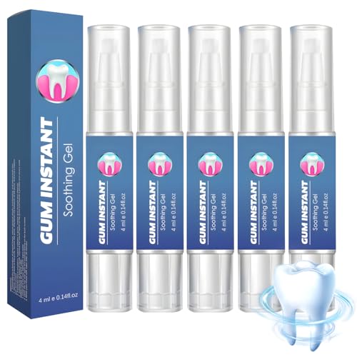 5Pcs Gum Ease Zahnfleisch Gel Teeth Repair Gel Erfahrungen Gum Protect Repair G-el Erfahrungen Zahnfleisch Aufbau Gu-m Instant Reparieren Sie Zahnfleischrückgang Gums Erleichterung Sofortige (4ml)