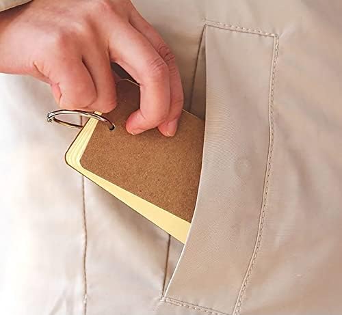 WUWEOT 18 Pack 900 Pcs Blank Flash Cards with Rings, 5.6 x 8.9 cm Mini Index Cards with Binder Rings, Multicolor Kraft Paper Note Card, Memo Scratch Pads, Bookmark, DIY Greeting Card