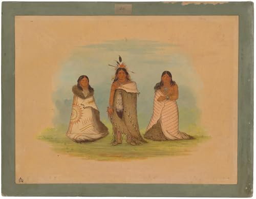 Impression d'affiches Indiens Puncah de George Catlin sur toile de décoration mural 60x90cm