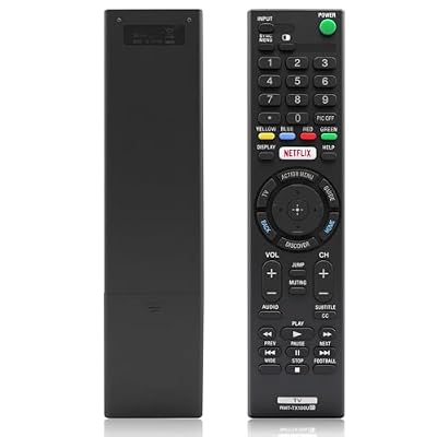 Replacement Remote Control for Sony Bravia RMT-TX100U,All Sony LCD LED HDTV Smart bravia TVs Black