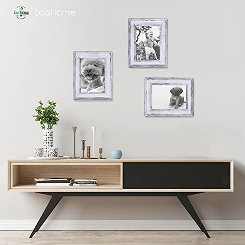 Horsemen 8X10 Picture Frame Distressed White - Mount Desktop Display, Frames By Ecohome #TOP5