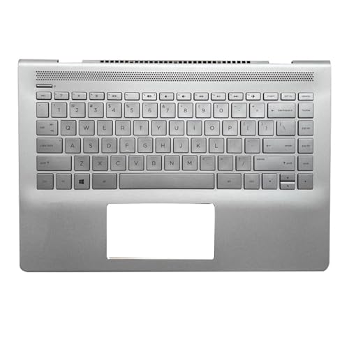 Clavier HP Pavilion 14-BF argent avec coque supérieure topcase de rechange 933313-001