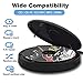 Lukasa Portable Bluetooth CD Player Built-in Speaker Stereo, Personal MP3 Players Rechargeable Compact Car Disc CD Music Player USB Play Anti-Shock Protection (Black)