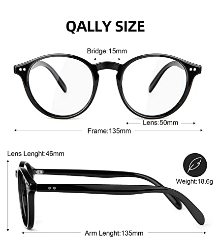 Image of Womens Round Blue Light Blocking Glasses Anti Eye Strain Glasses Clear Lens Computer Eyeglasses with Filter UV Light
