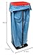 com-four® 2x Müllsackständer mit Deckel - in 3 möglichen Höhen aufbaubar - optimal für Heim, Garten, Werkstatt und Camping - Gelber-Sack-Halter - Abfallsortierer - Müllbeutelhalter (2x - blau/rot)