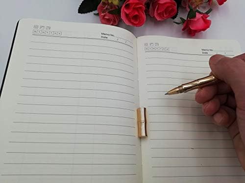 Accod Bamboo Solid Brass Pen Sign Signature Pen Ballpoint Pen High-end Gift Box with Two Replaceable Black Refills -0.5MM