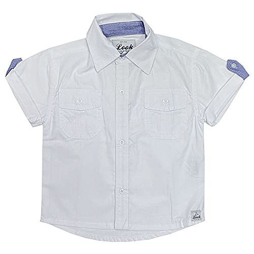 Camisa Bebê Look Jeans Básica Branca - UNICA - G