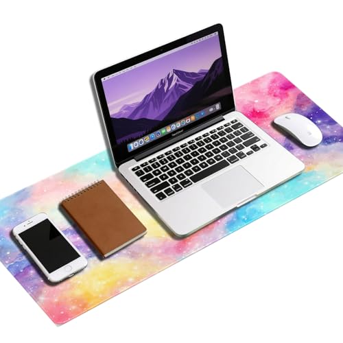 Image of Vimorco Waterproof Desk Pad,XXL Large Mouse Extended Gaming Mousepad with Anti-Slip Rubber Base,Computer Laptop Keyboard Mouse Mat for Women Men Girls Work,Game,Office,31.5 x 15.7 inch,Pink Watercolor
