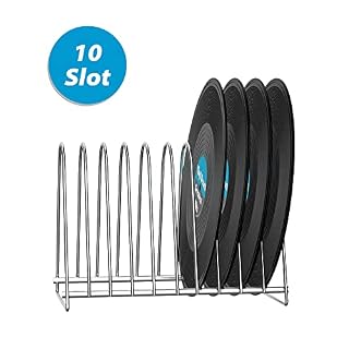Wewu Support de rangement pour disques vinyles 30,5 cm LP 17,8 cm EP Plateau de séchage en acier inoxydable pour 10… - Les Beatles, Paul McCartney, John Lennon, RIngo Starr, George Harrison Wewu Support de rangement pour disques vinyles 30,5 cm LP 17,8 cm EP Plateau de séchage en acier inoxydable pour 10… – Image 4