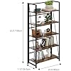 No-Assembly 4/5-Tier Folding Bookshelf, Vintage Bookcase Storage Shelves, Standing Industrial White Rack Organizer For Home Office - View #2
