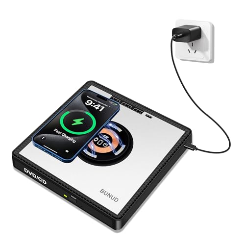 Station de chargement sans fil 3 en 1 et lecteur DVD pour salon